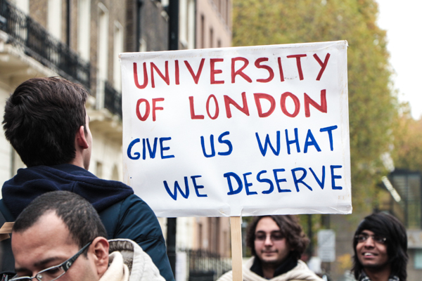 Protest - university, give us what we deserve