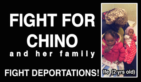 The picture on the campaign-website for Chino and her family who face to be removed from the UK. Source: Screenshot