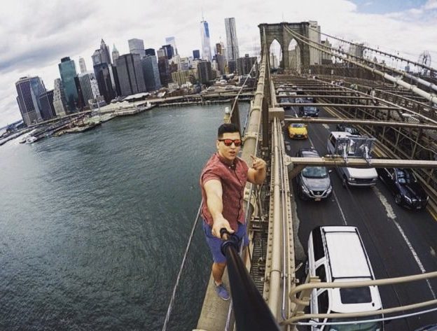 Selfie on Brooklyn Bridge