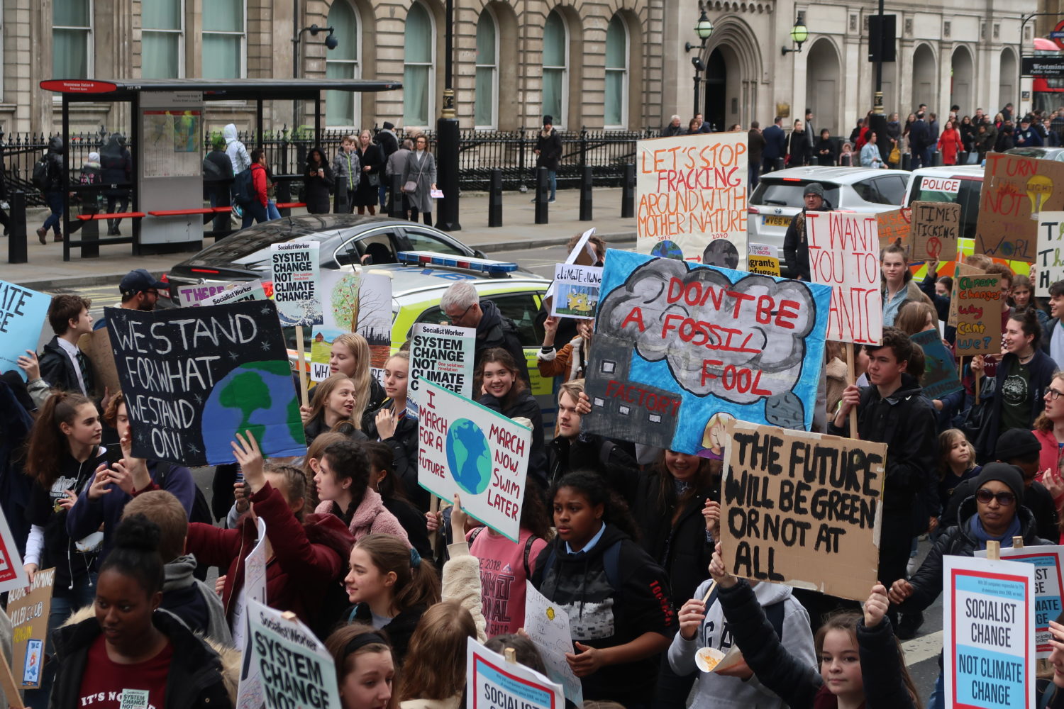 Youth Strike 4 Climate march in London.